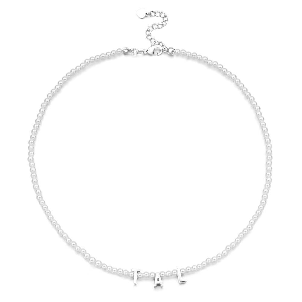 Personalized Pearl Necklace Custom Name Necklace Gift For Her - yournamenecklaceuk