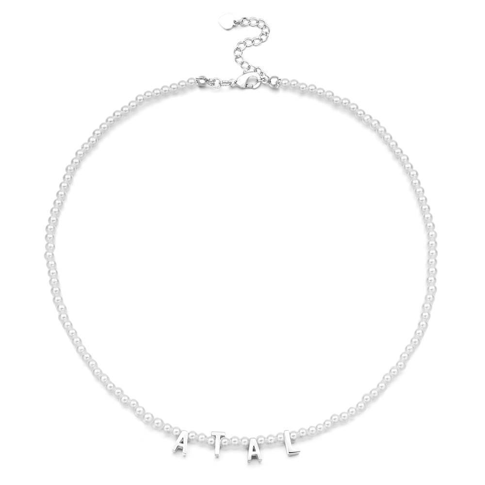Personalized Pearl Necklace Custom Name Necklace Gift For Her - yournamenecklaceuk