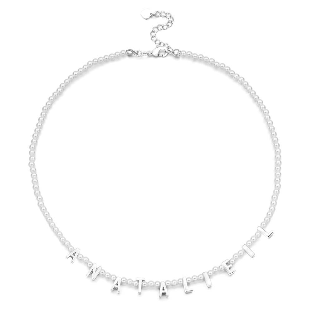 Personalized Pearl Necklace Custom Name Necklace Gift For Her - yournamenecklaceuk