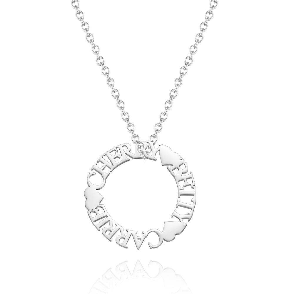 Custom Name Circle Necklace Personalized Elegant Round Necklace Jewelry Gifts - yournamenecklaceuk