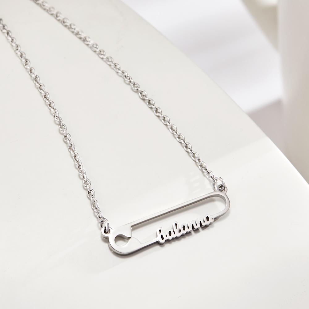 Clip Creative Cute Personalized Name Necklace Custom Women Pendant Necklace Birthday Gifts - yournamenecklaceuk