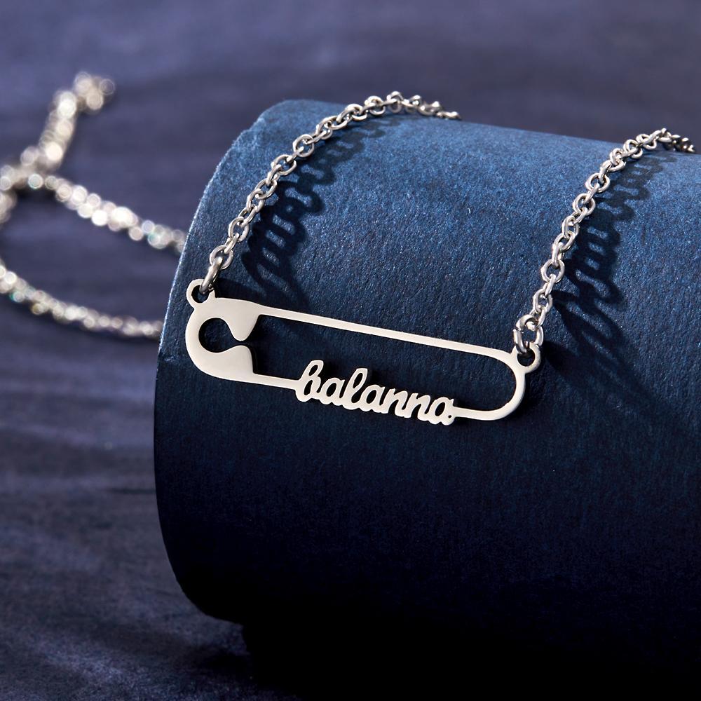 Clip Creative Cute Personalized Name Necklace Custom Women Pendant Necklace Birthday Gifts - yournamenecklaceuk