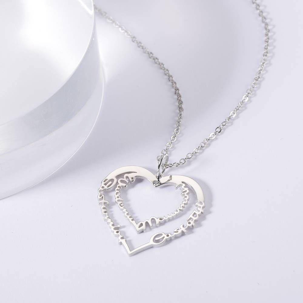 Custom Birthstone Name Necklace, Keepsake Gift Platinum Plated - yournamencklaceuk