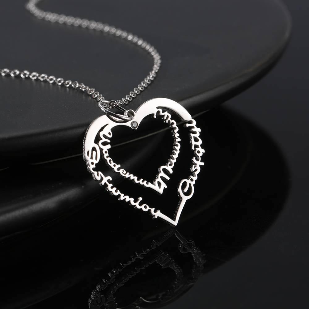 Custom Birthstone Name Necklace, Keepsake Gift Platinum Plated - yournamencklaceuk