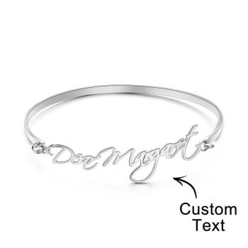 Custom Name Bracelet Adjustable Memorial Bracelet Gift For Women - yournamenecklaceuk
