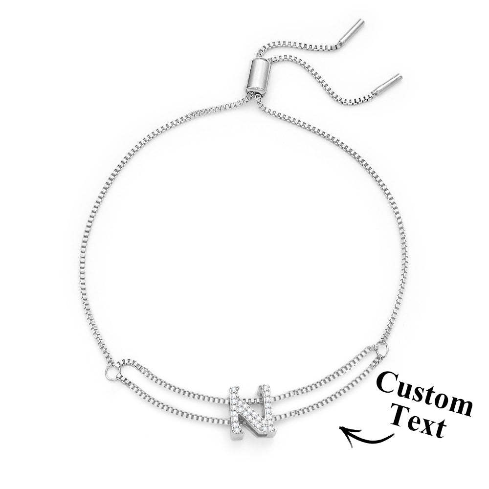 Custom Name Slider Bracelet Personalized Name Bracelet Gift for Her - yournamenecklaceuk