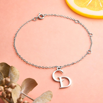 Custom Double Initial Bracelet – Two Letters, One Bond Symbol of Connection & Love Gifts For Her 