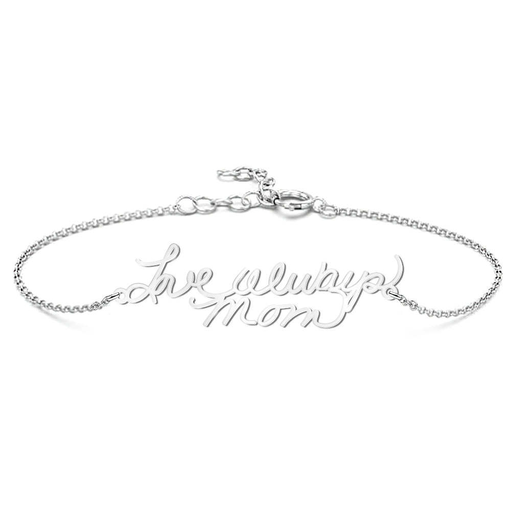 Personalized Photo Handwriting Bracelet Memorial Custom Keepsake Gift for Mom Girlfriend Family - yournamenecklaceuk