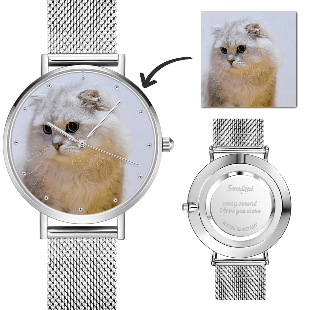 Photo Watch - Personalized Women's Engraved Watch Bracelet Wedding Gift For Her - yournamenecklaceuk