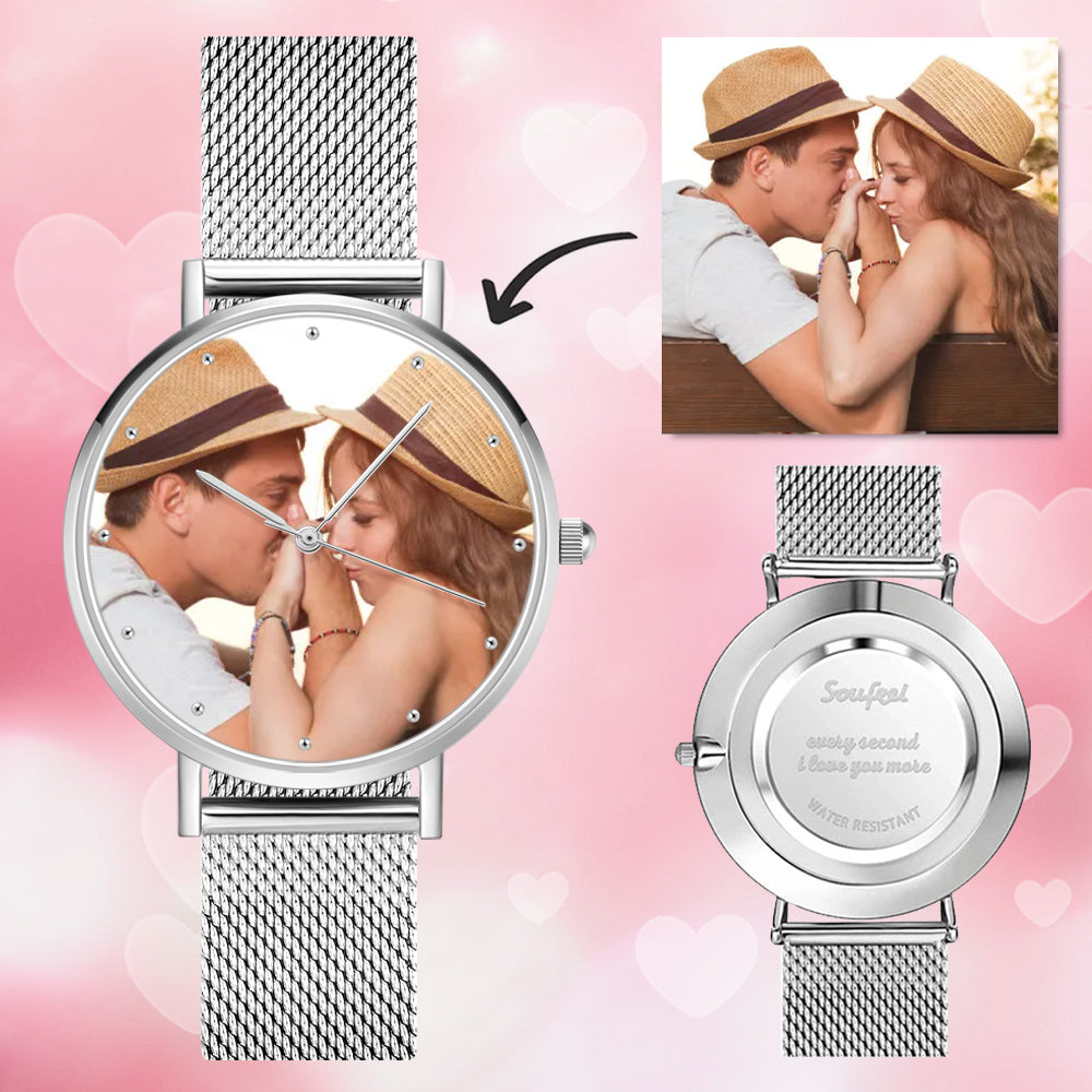 Personalized Women's Engraved Watch Bracelet For Her Valentine's Day Gift