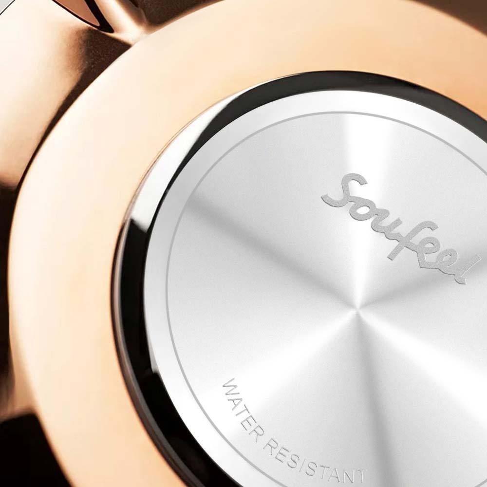 Unisex Engraved Rose Goldtone Photo Watch Brown Leather Strap 40mm - yournamenecklaceuk