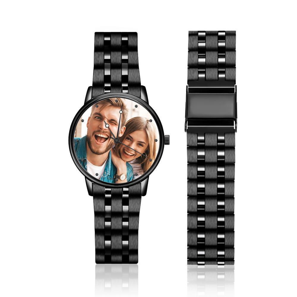 Custom Photo Watch Personalized Alloy Engraved Watch For Your Husband