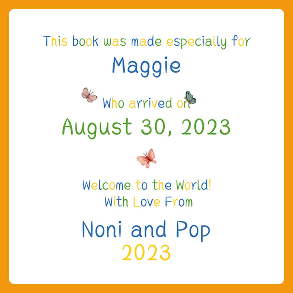 Personalized Children's Book Baby Family Member Cognitive Book Custom Name and Content - yournamenecklaceuk