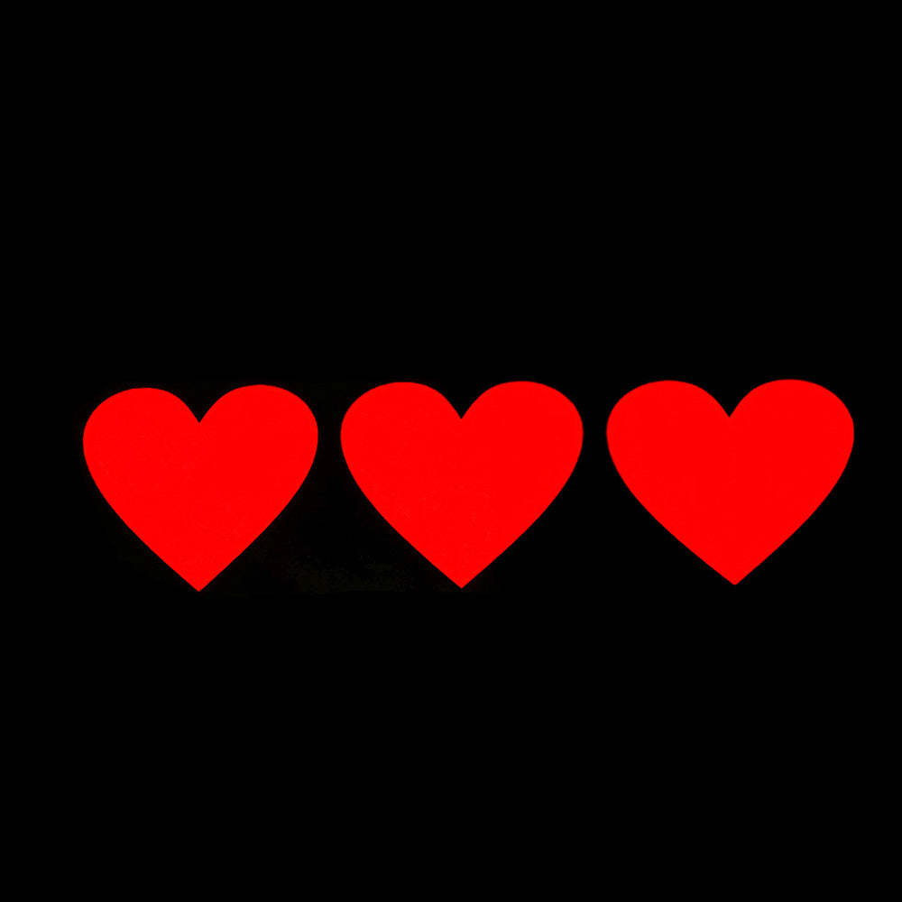 Car Windshield Glow Panel LED Car Sticker Hearts - yournamenecklaceuk