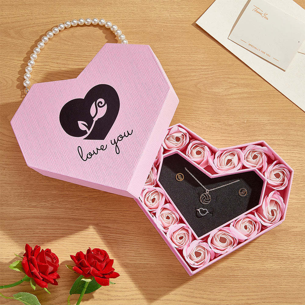 Romantic Heart Shaped Handheld Jewellery Gift Box Valentine's Day Gift - yournamenecklaceuk