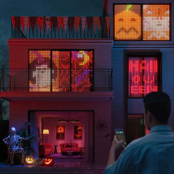 APP Controlled LED Curtain Lights RGB Multi-Color Smart Bluetooth Subtitle Curtain Lights - yournamenecklaceuk