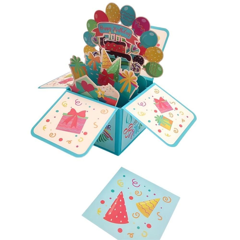 Birthday Pop Up Box Card Birthday Balloons 3D Pop Up Greeting Card - yournamenecklaceuk