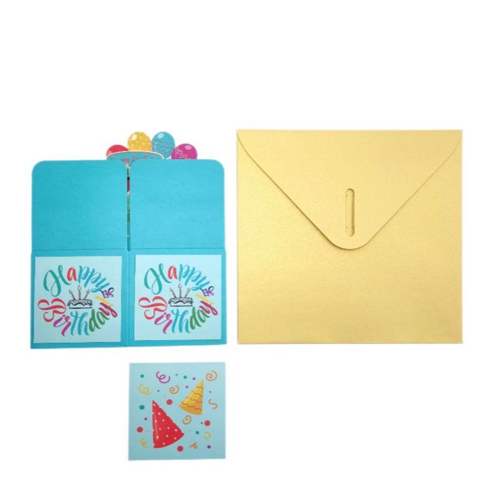 Birthday Pop Up Box Card Birthday Balloons 3D Pop Up Greeting Card - yournamenecklaceuk