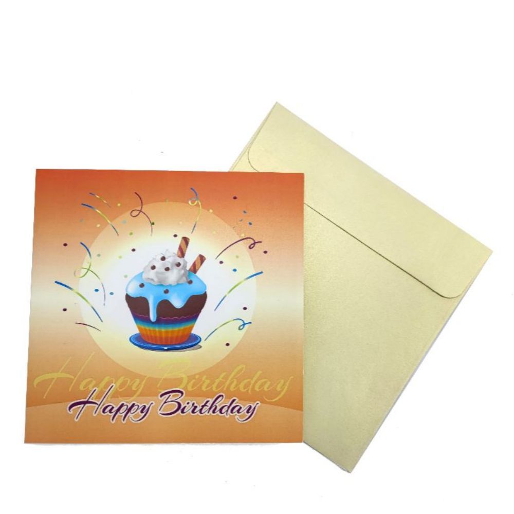 Happy Birthday Pop Up Card Cup Cake 3D Pop Up Greeting Card - yournamenecklaceuk