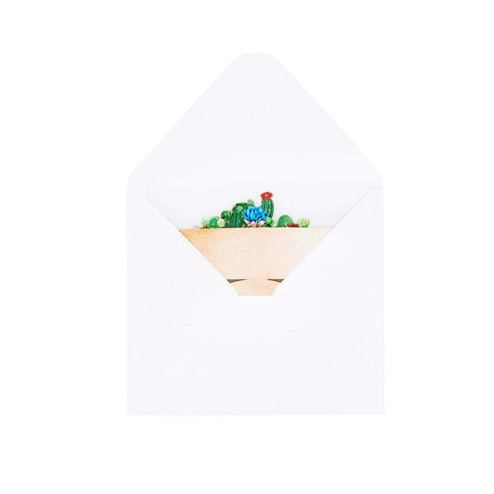 Cactus Plants Pop Up Card Flower Pot 3D Pop Up Greeting Card - yournamenecklaceuk