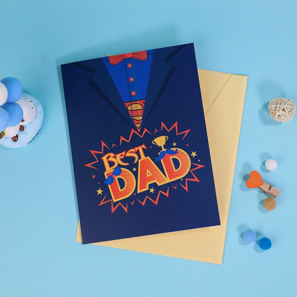 Father's Day 3D Pop Up Card Best Dad Greeting Card for Dad - yournamenecklaceuk