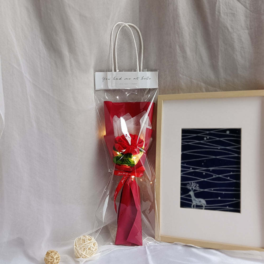 1pc Crochet Flower Handmade Knitted Flower with Light Strip Gift for Lovers - yournamenecklaceuk