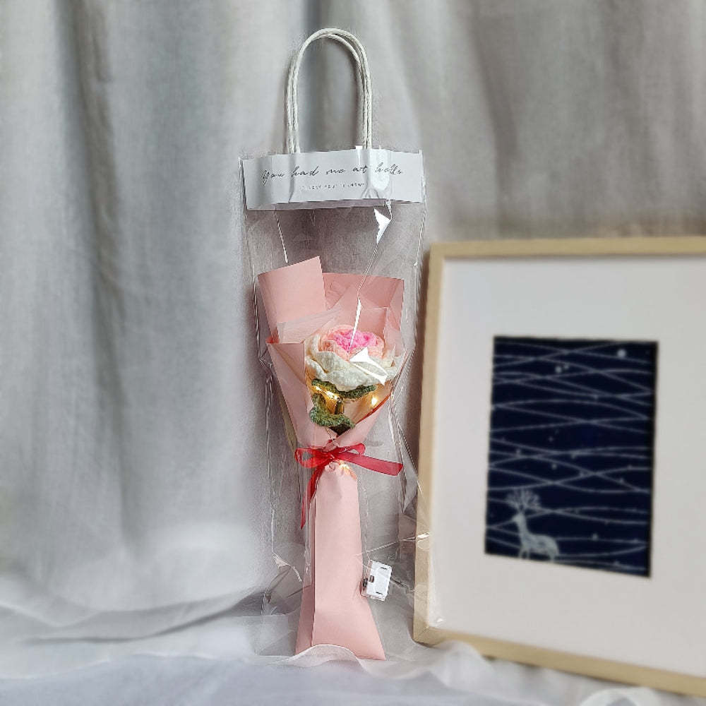 1pc Crochet Flower Handmade Knitted Flower with Light Strip Gift for Lovers - yournamenecklaceuk