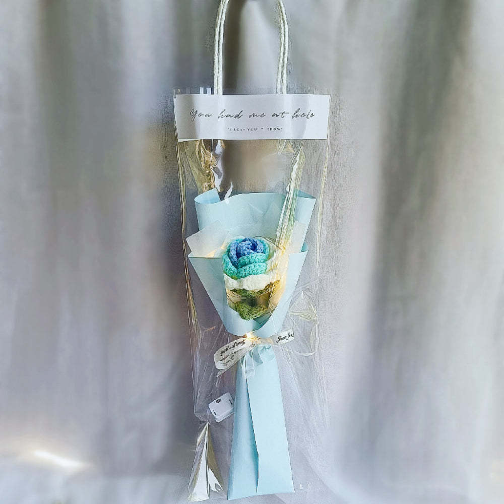 1pc Crochet Flower Handmade Knitted Flower with Light Strip Gift for Lovers - yournamenecklaceuk