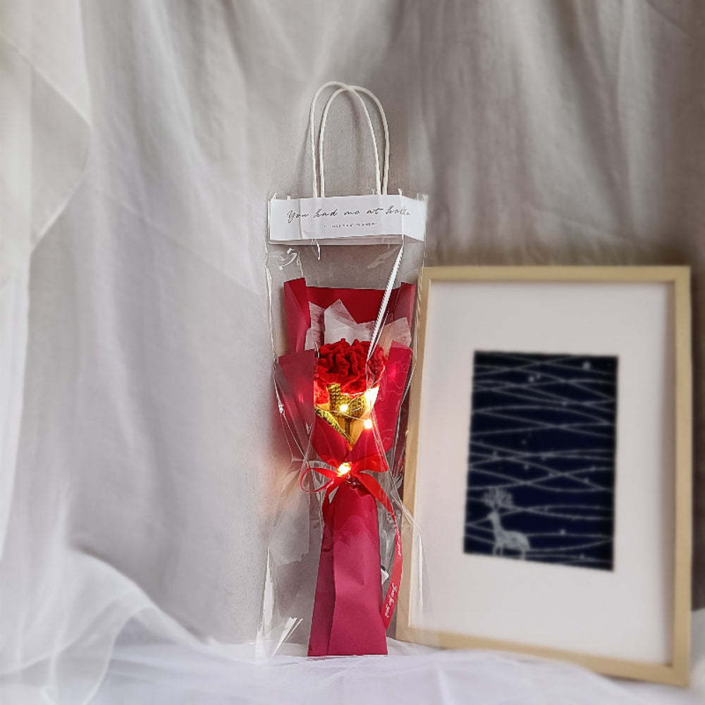 1pc Crochet Flower Handmade Knitted Flower with Light Strip Gift for Lovers - yournamenecklaceuk