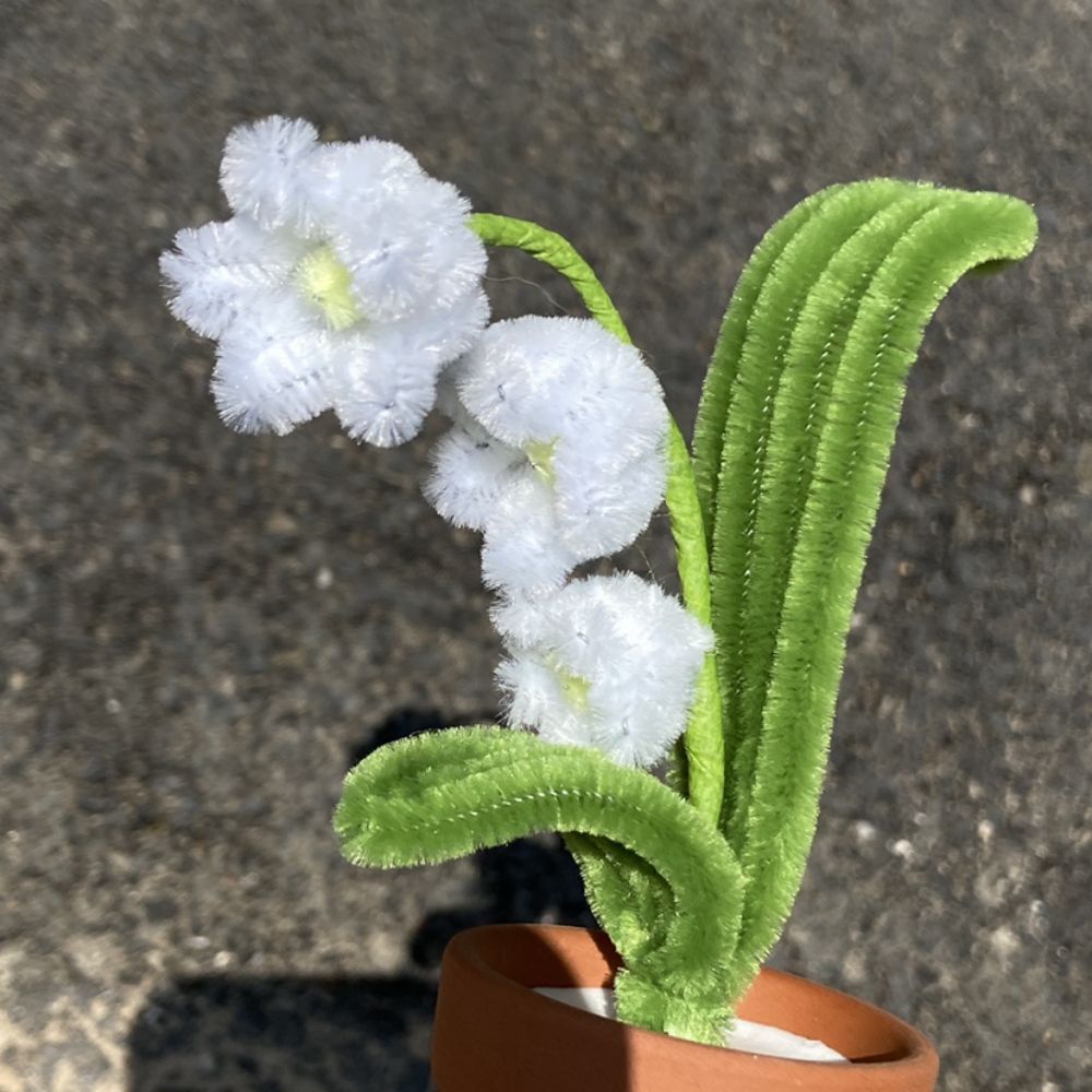 Pipe Cleaner Potted Plant Handmade Twist Stick Flowers Gift - yournamenecklaceuk
