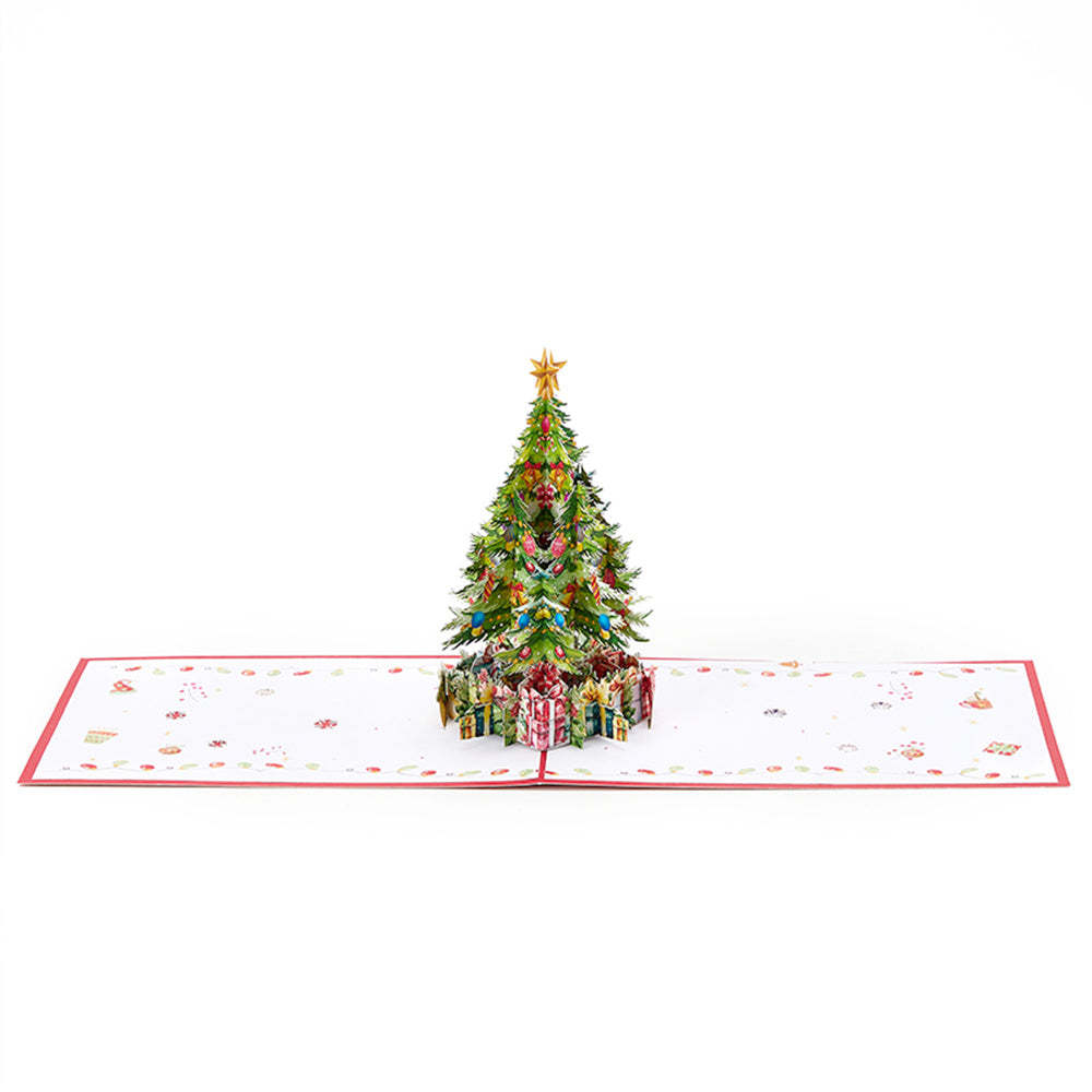 Christmas Tree 3D Pop Up Card Christmas Greeting Card - yournamenecklaceuk
