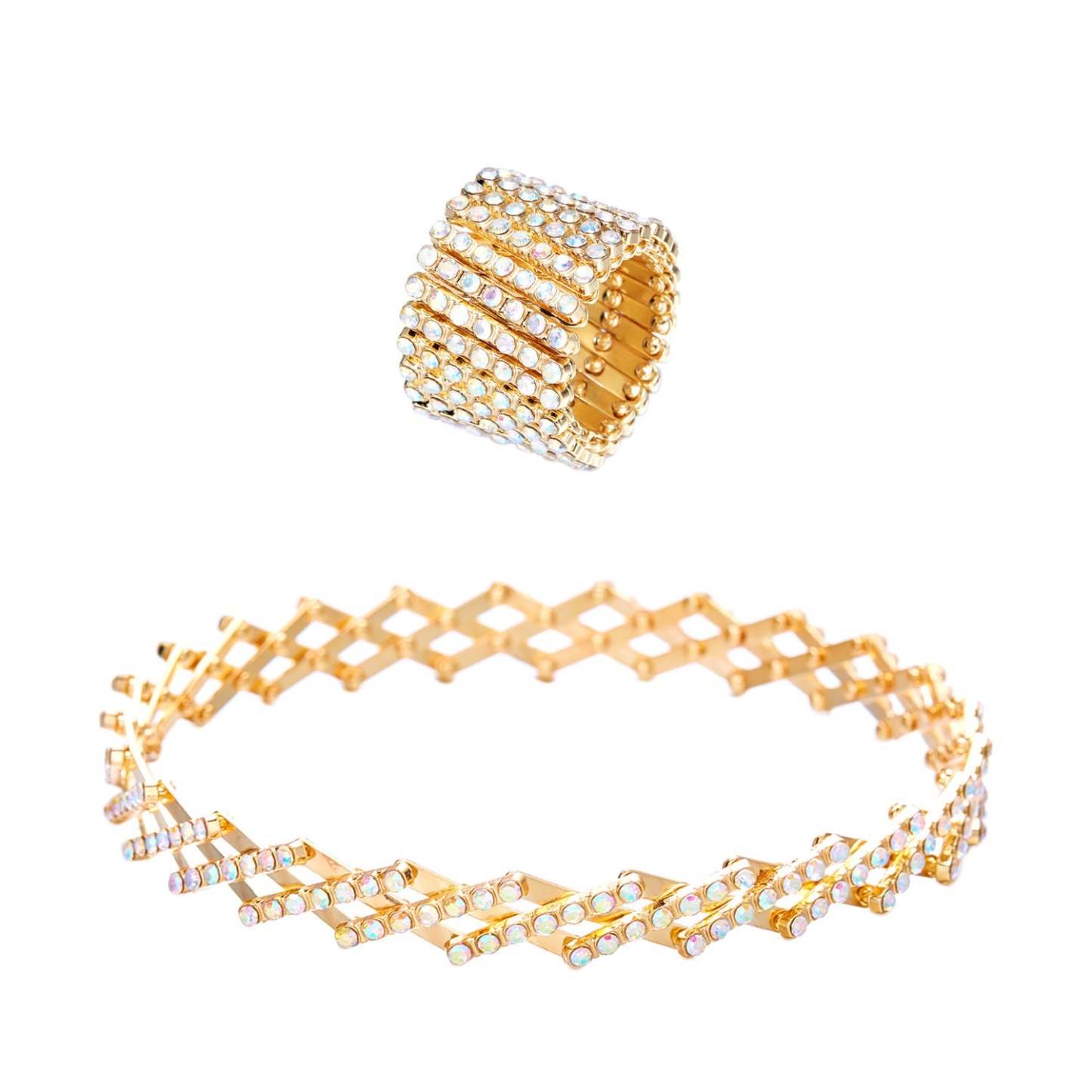 2 in 1 Magic Retractable Ring Bracelet Multicolor Deformable Bracelet Fashion Size Adjustable Ring - yournamenecklaceuk
