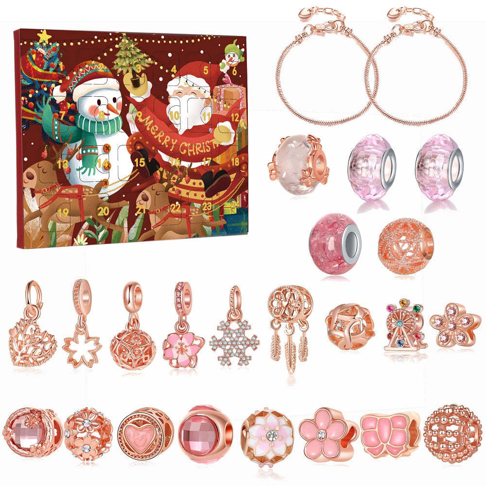 Christmas Advent Countdown Diy Bracelet Set Blind Box Bracelet Gift for Children's - yournamenecklaceuk