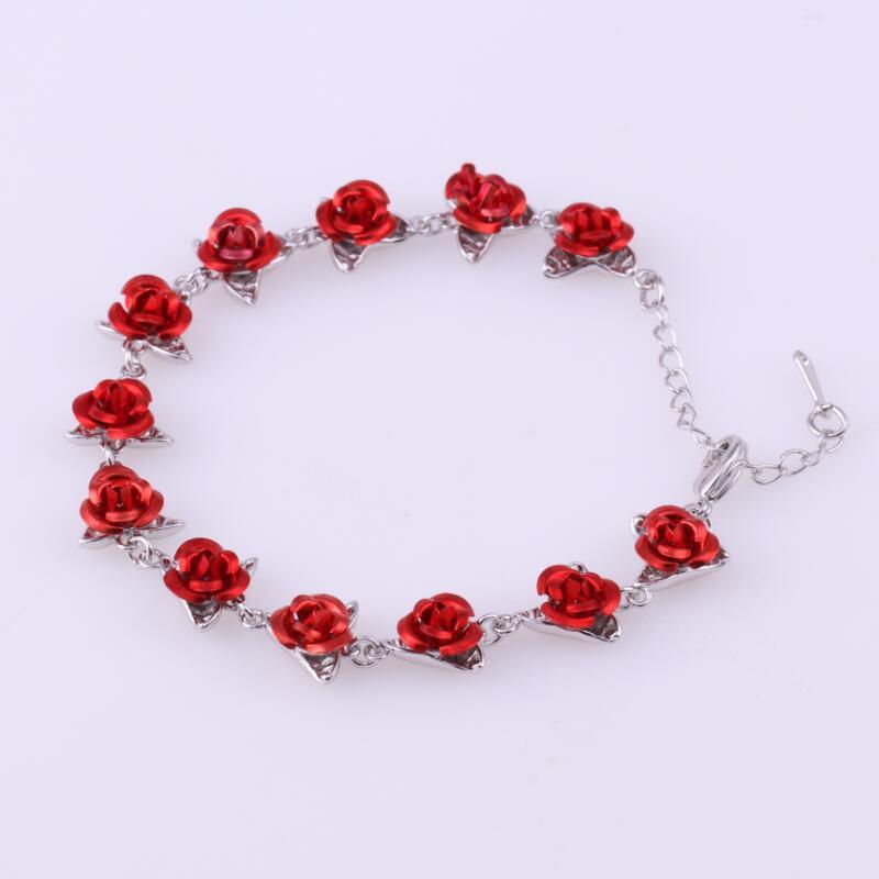 Rose Flower Bracelet Vintage Rose Jewelry Valentine's Day Gift for Women - yournamenecklaceuk