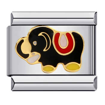 Baby Elephant Italian Charm For Italian Charm Bracelets Composable Link - yournamenecklaceuk