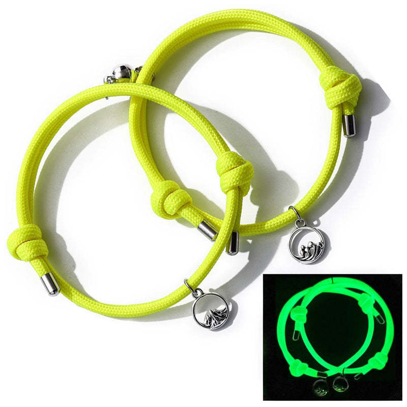 Luminous Couple Magnetic Bracelets Adjustable Bracelet Jewelry - yournamenecklaceuk