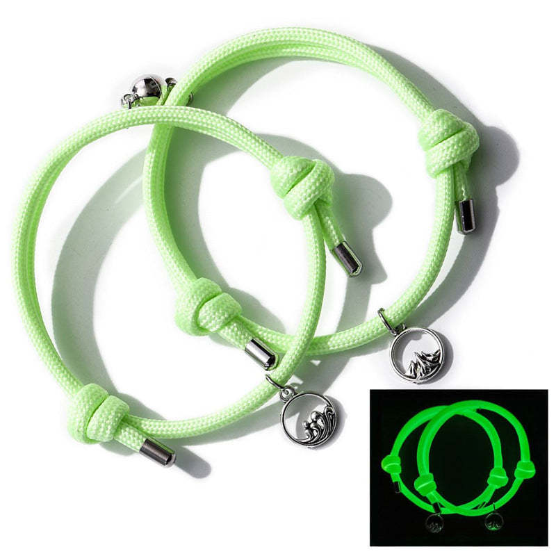 Luminous Couple Magnetic Bracelets Adjustable Bracelet Jewelry - yournamenecklaceuk