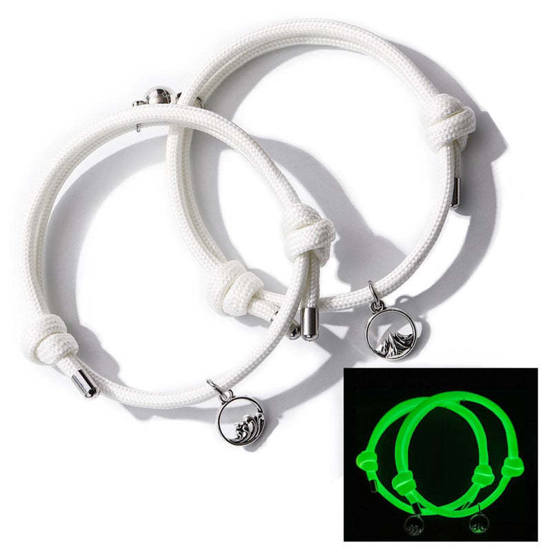 Luminous Couple Magnetic Bracelets Adjustable Bracelet Jewelry - yournamenecklaceuk