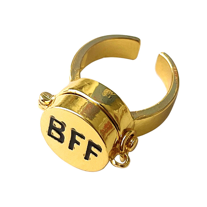 Best Friends Forever Ring Adjustable Spinner Ring Jewelry Gift for Lovers Best Friends - yournamenecklaceuk