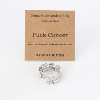 Morse Code Anxiety Spinner Ring Relieving Anxiety Ring Jewelry Gifts for Women Men - yournamenecklaceuk