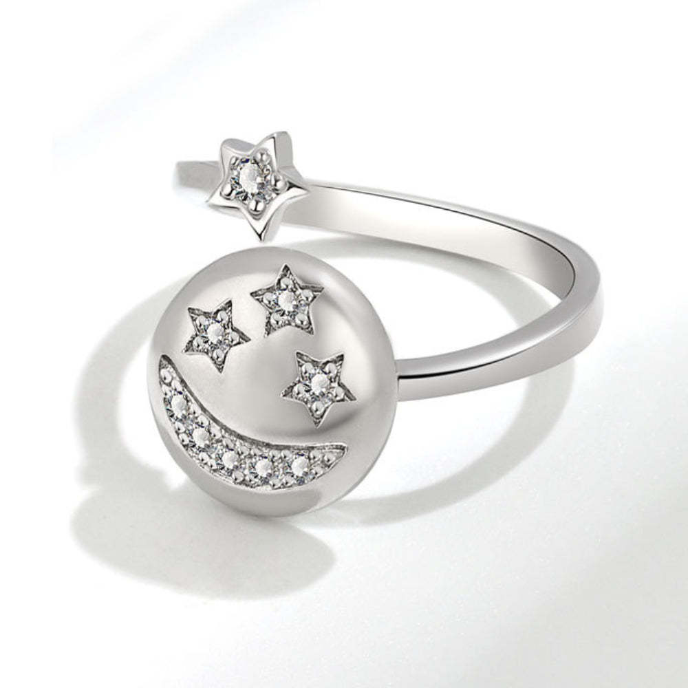 Fidget Anxiety Ring Open Adjustable Spinner Ring Jewelry Gifts for Women Girl - yournamenecklaceuk