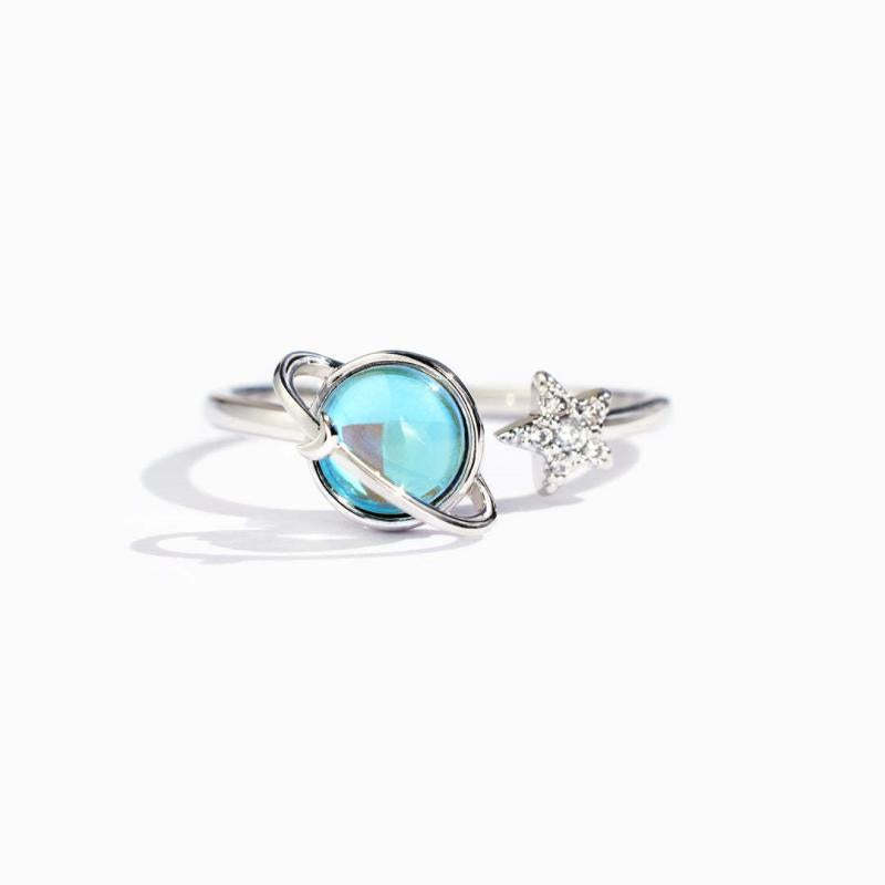 Fidget Ring for Anxiety Adjustable Star Anxiety Relief Spinner Ring Jewelry Gifts - yournamenecklaceuk