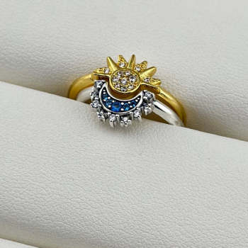 Sun Moon Ring Matching Rings Couple Rings Jewelry Gift for Her or Him - yournamenecklaceuk