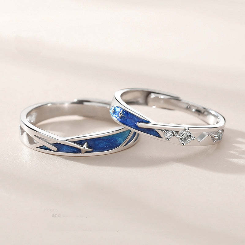 Meteor Star Couple Rings Matching Rings Adjustable Ring Jewelry Gift - yournamenecklaceuk