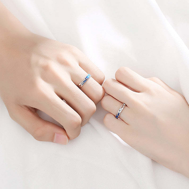 Meteor Star Couple Rings Matching Rings Adjustable Ring Jewelry Gift - yournamenecklaceuk