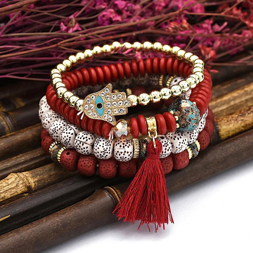 Bohemia Stacking Bracelets Multi-layer Trend Gifts for Girlfriend - yournamenecklaceuk