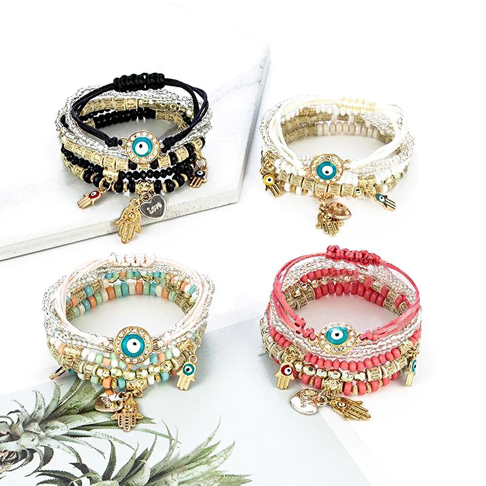 Bohemia Stacking Bracelets Multi-layer Trend Gifts for Girlfriend - yournamenecklaceuk