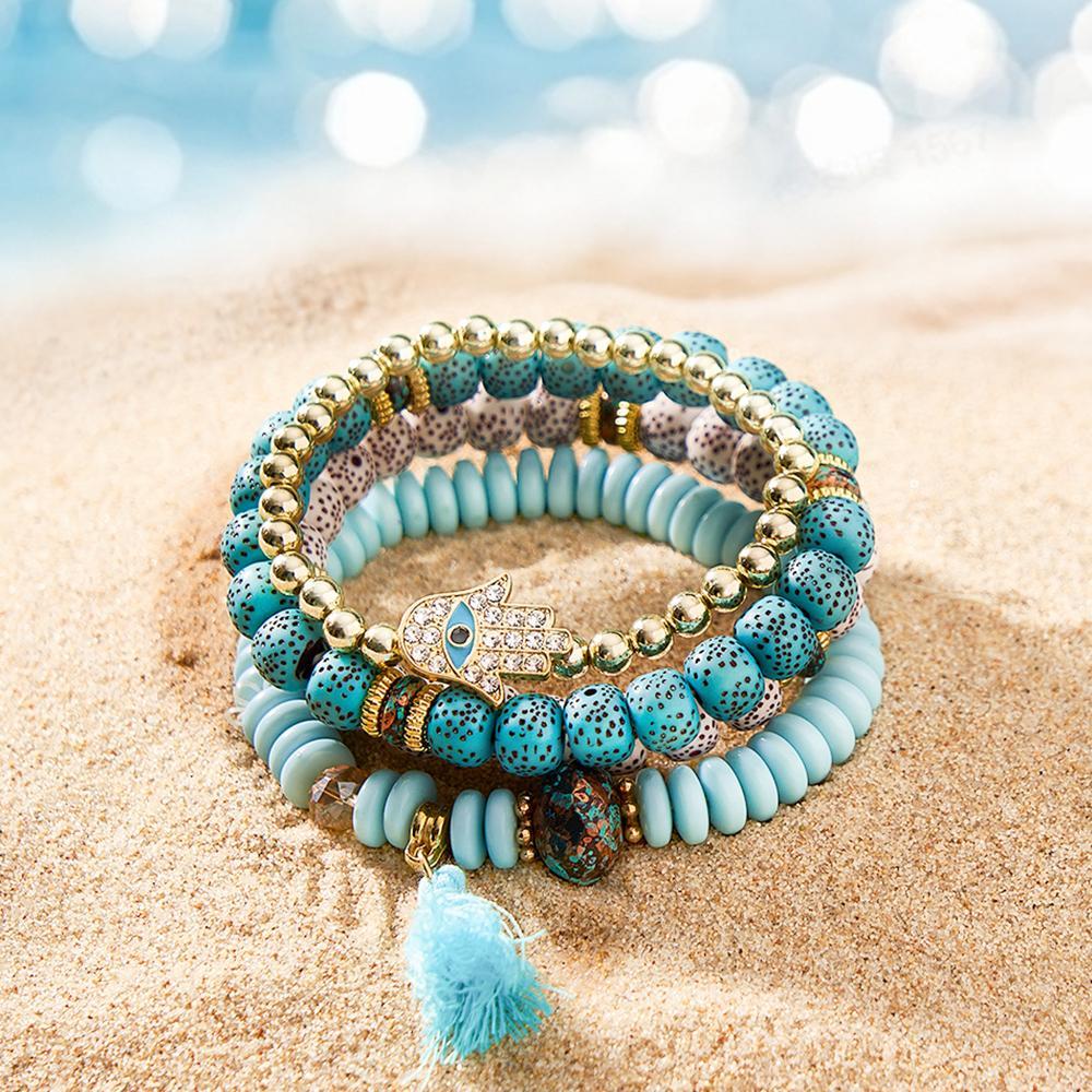 Bohemia Stacking Bracelets Multi-layer Trend Gifts for Girlfriend - yournamenecklaceuk