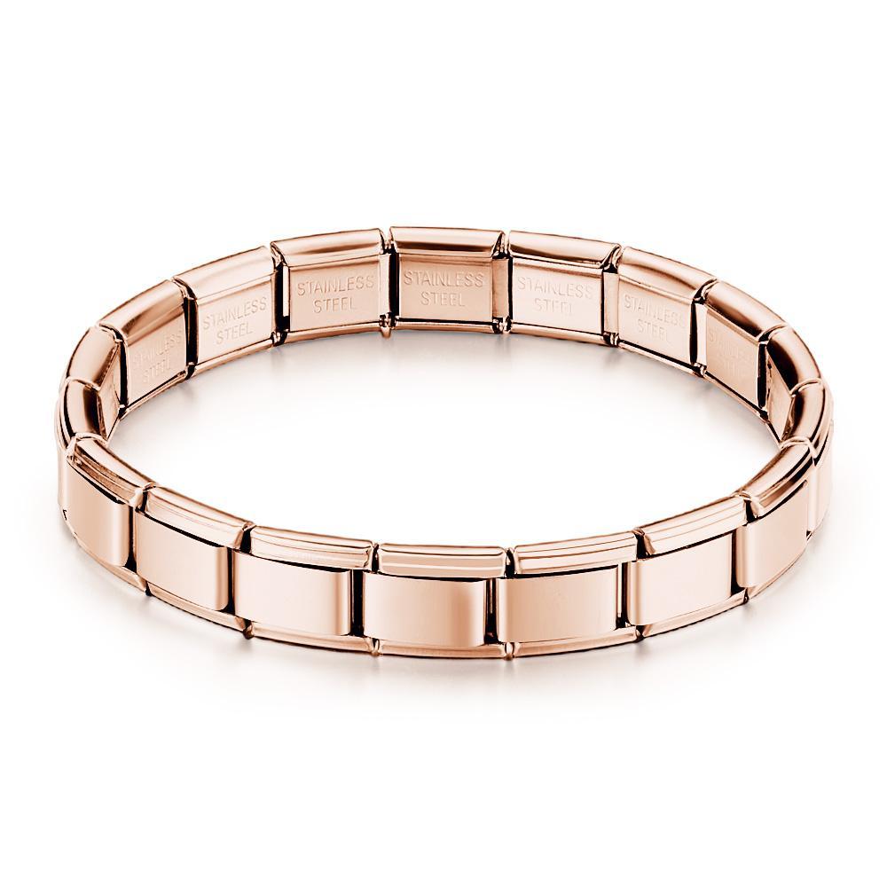 Vintage Rose Gold Italian Charm Bracelets Original Italian Charm Bracelet - yournamenecklaceuk
