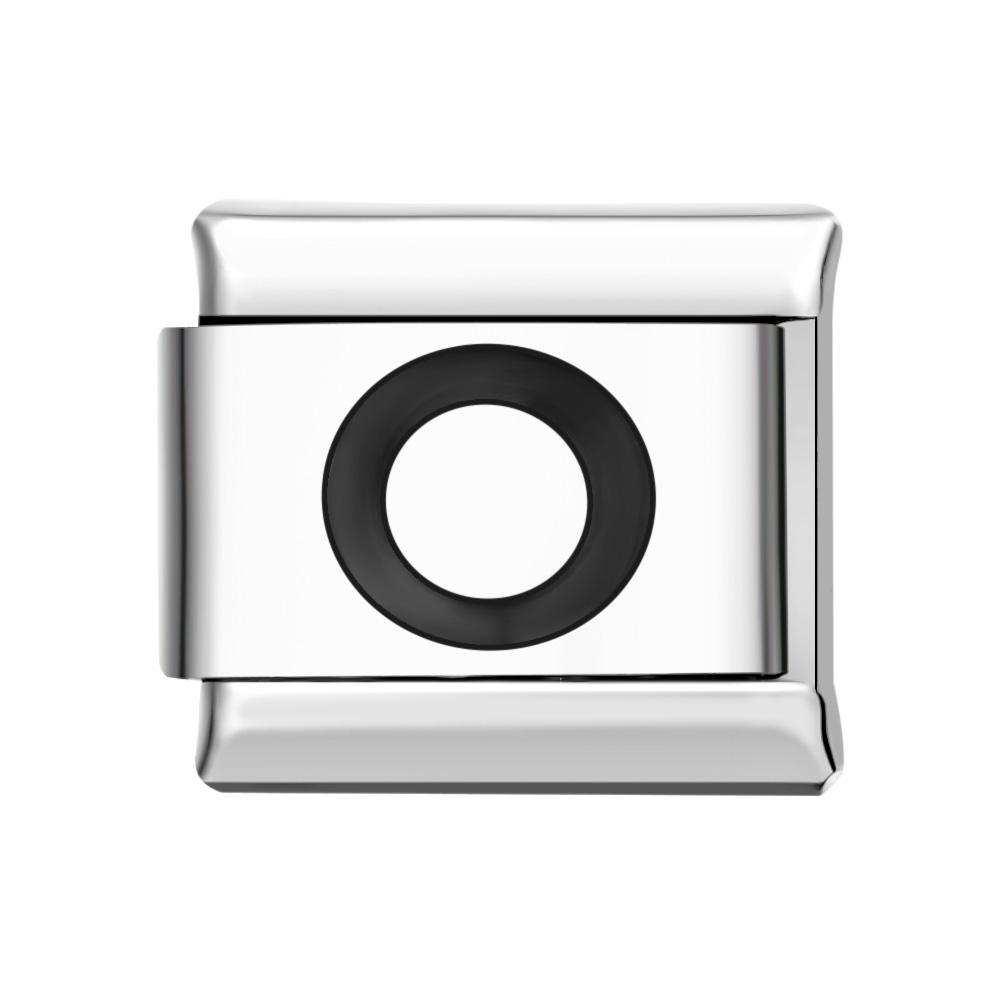 Letter A-Black Italian Charm For Italian Charm Bracelets Composable Link - yournamenecklaceuk
